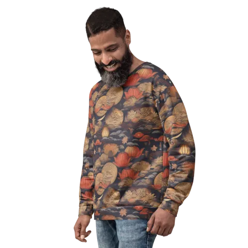 Lanterns On Dark Water on a Sweatshirt