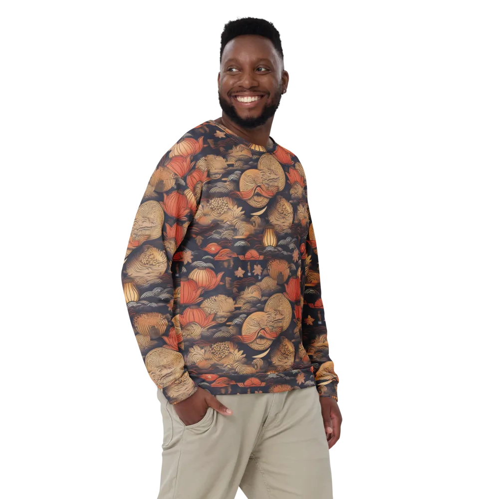 Lanterns On Dark Water on Sweatshirt — Front