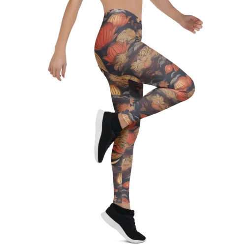 Lanterns On Dark Water on a Leggings