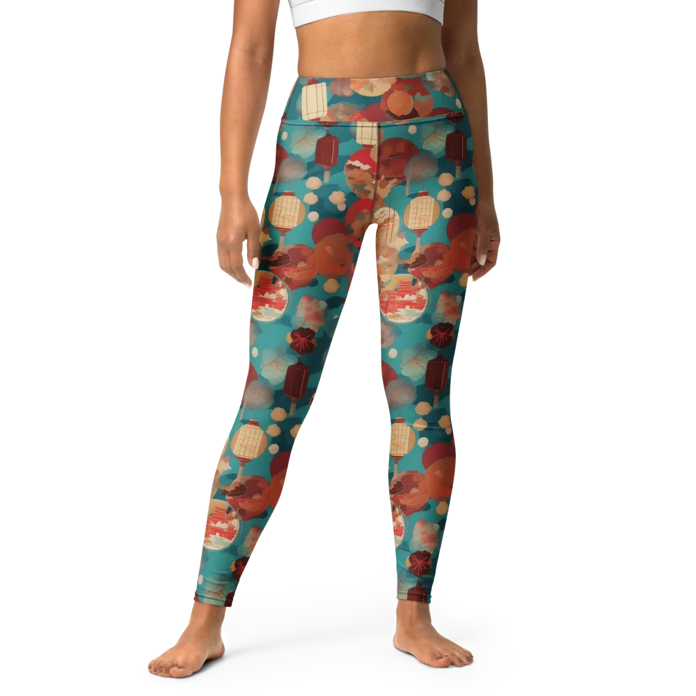 Lantern Garden on Yoga Leggings — Front