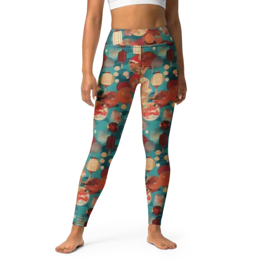 Lantern Garden on a Yoga Leggings