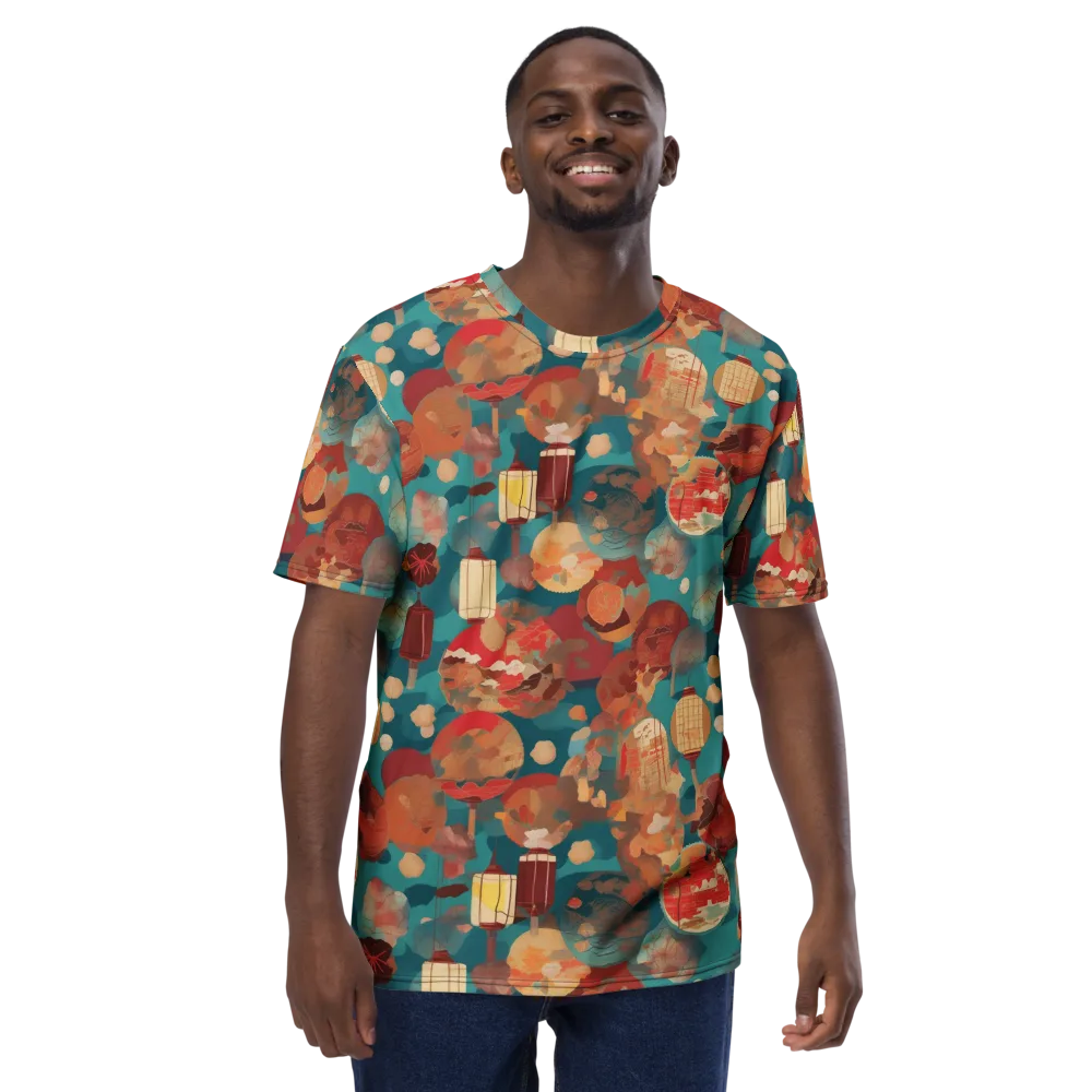 Lantern Garden on Men's Crew Neck T-Shirt — Front