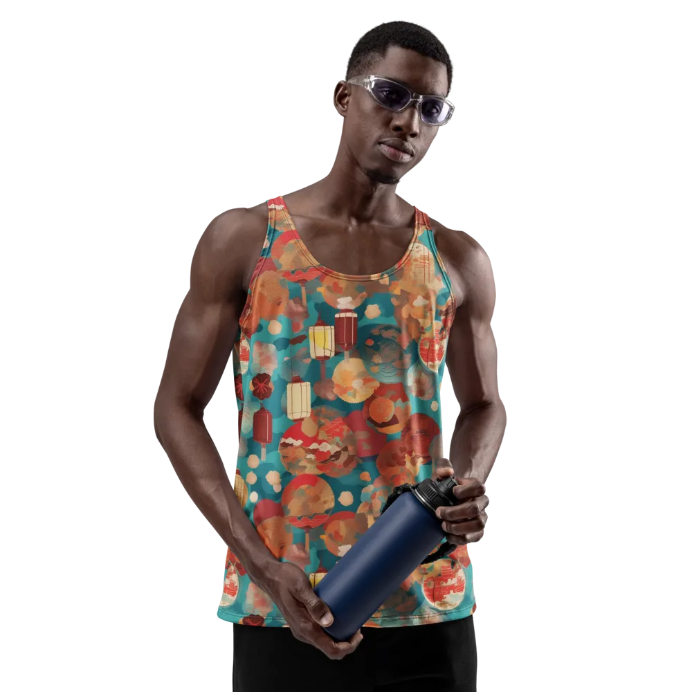 Lantern Garden on Men's Tank Top — Front