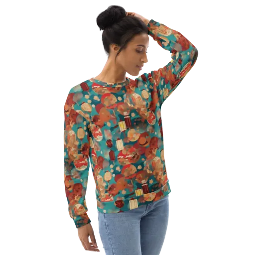 Lantern Garden on a Sweatshirt