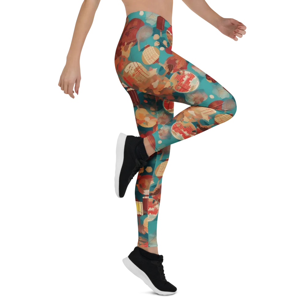 Lantern Garden on Leggings — Right