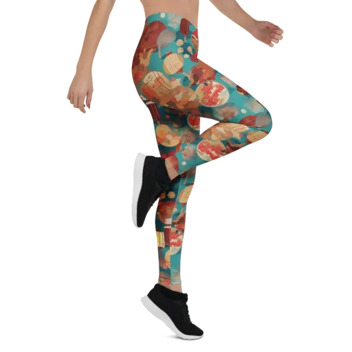 Lantern Garden on a Leggings