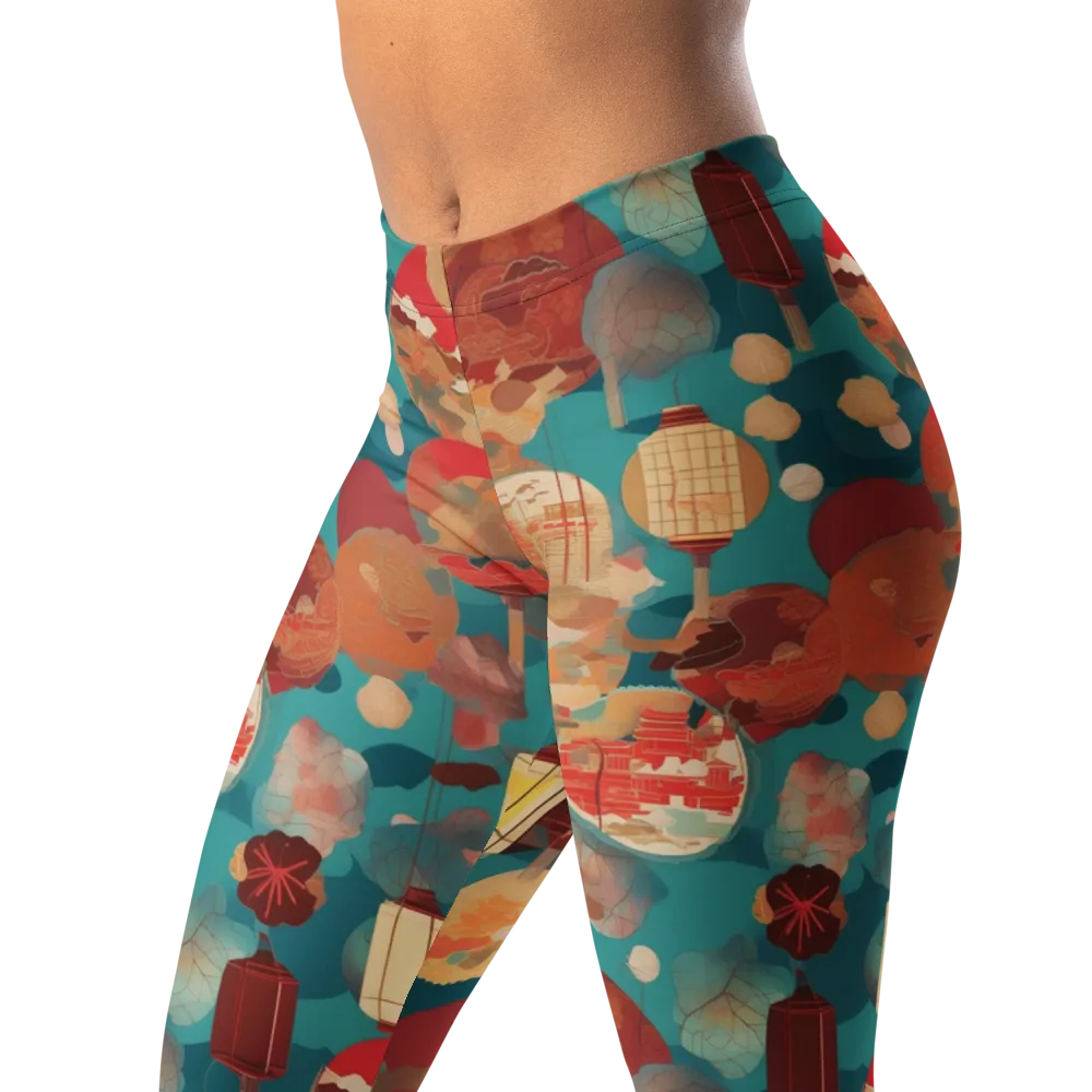Lantern Garden on Leggings — Left Front
