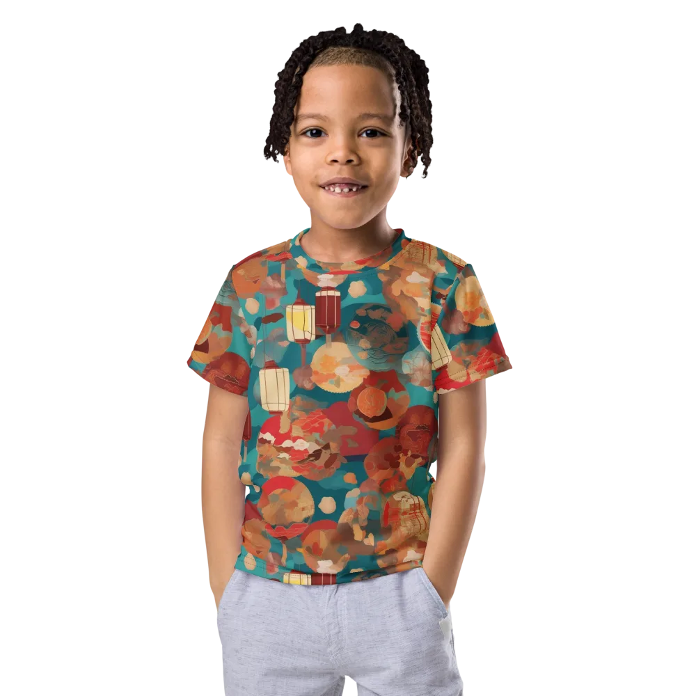 Lantern Garden on Kids Crew Neck T-Shirt — Front
