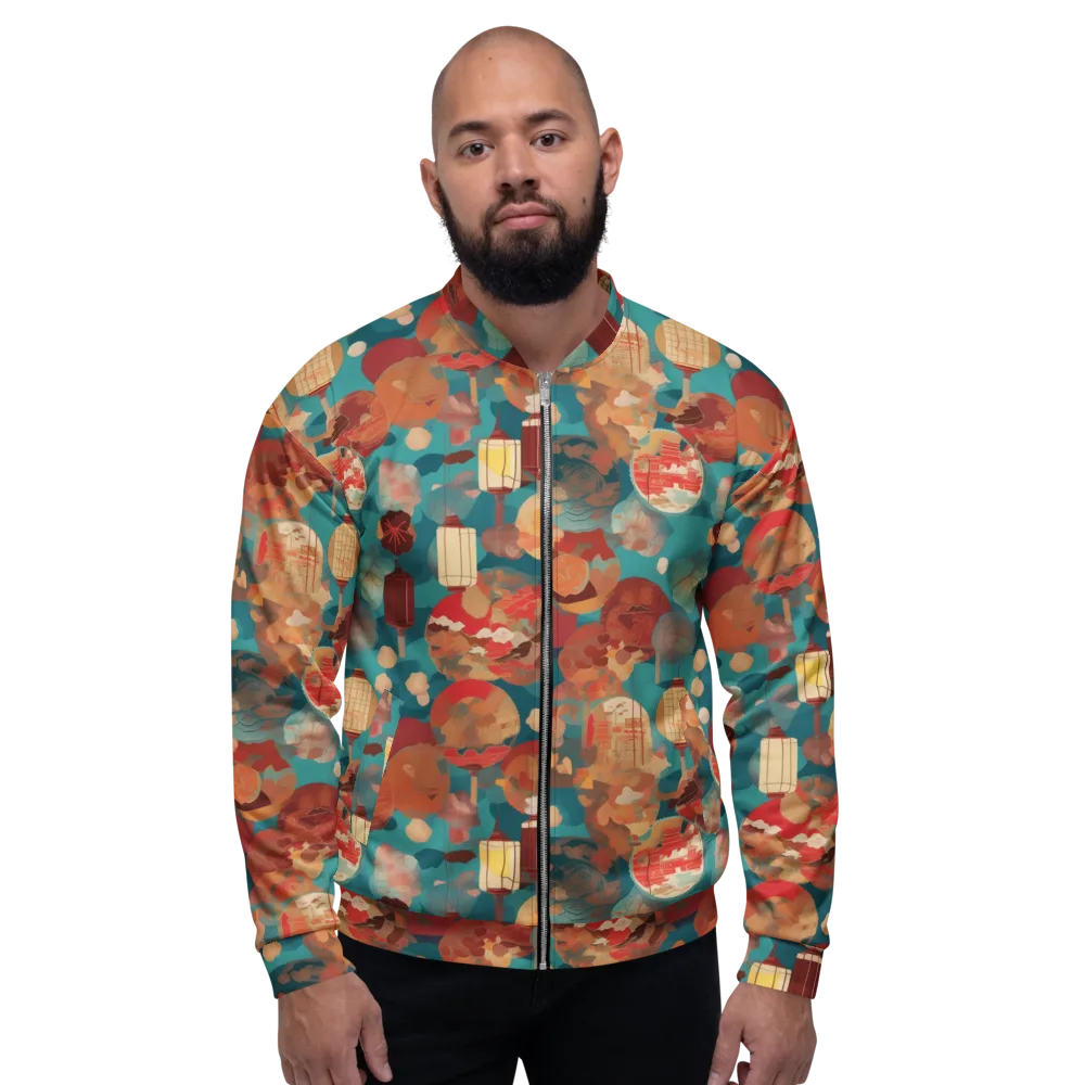 Lantern Garden on Bomber Jacket — Front