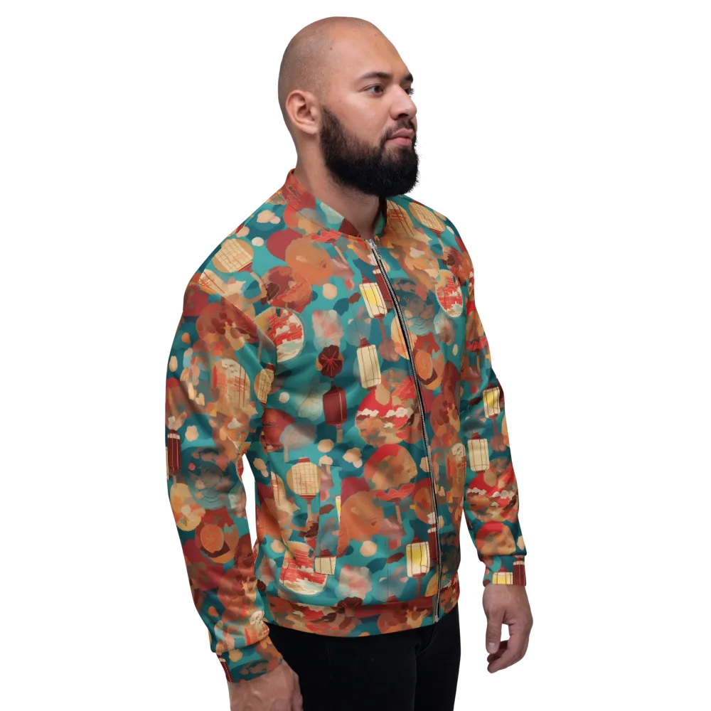 Lantern Garden on Bomber Jacket — Right