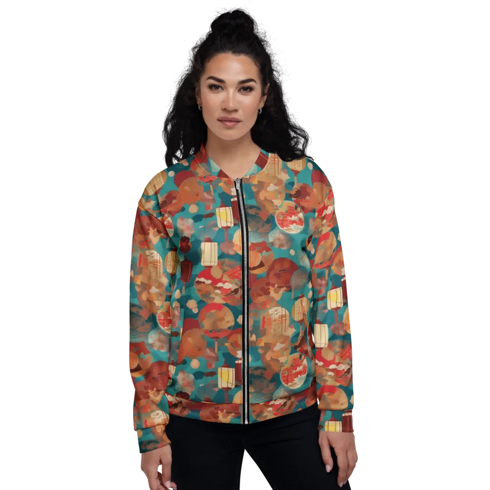 Lantern Garden on Bomber Jacket — Front