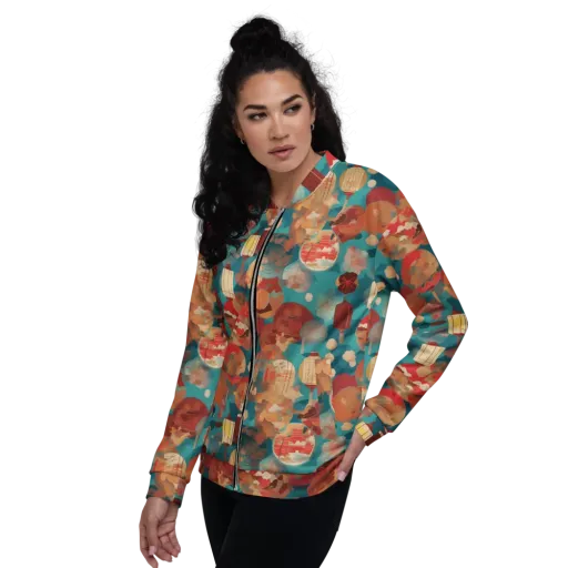 Lantern Garden on a Bomber Jacket