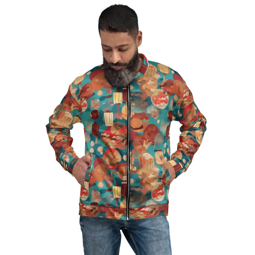 Lantern Garden on Bomber Jacket — Front
