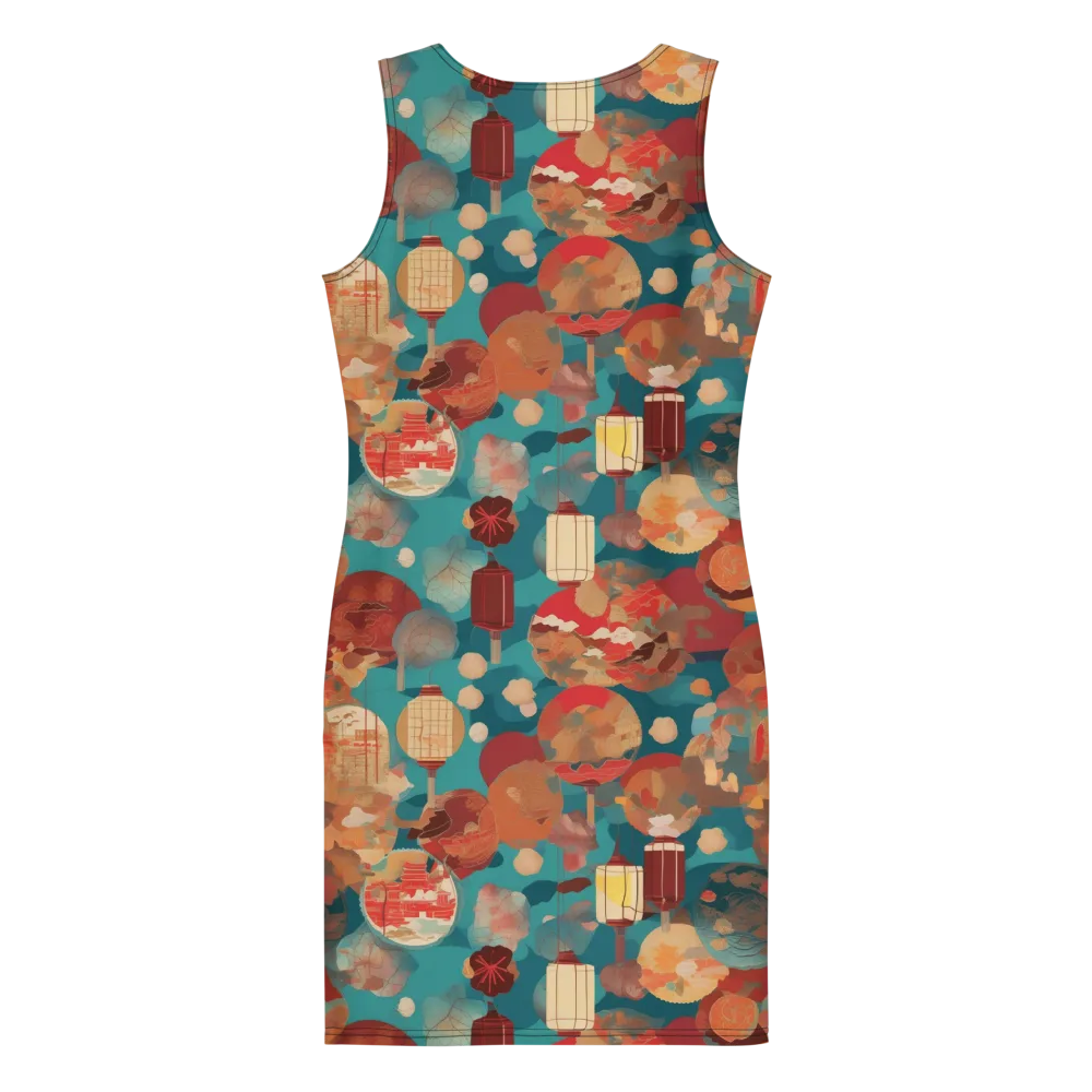 Lantern Garden on Bodycon Dress — Back