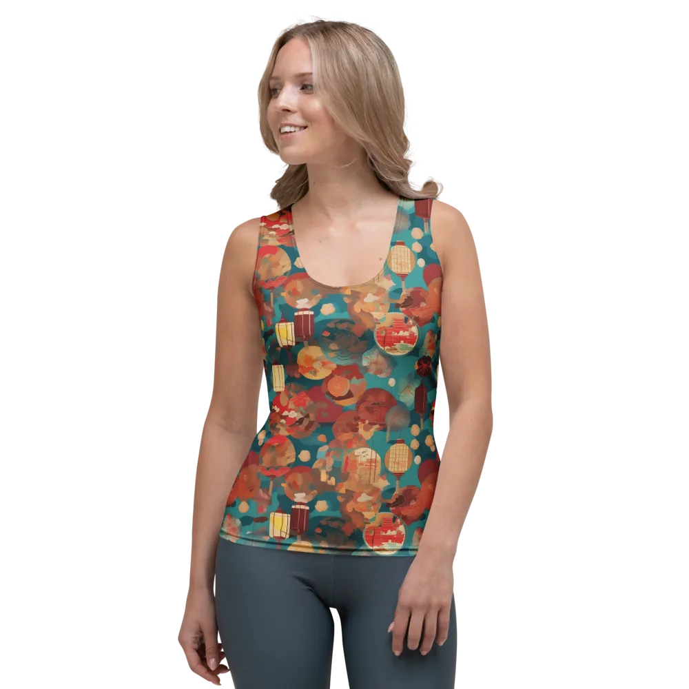 Lantern Garden on Women's Tank Top — Front
