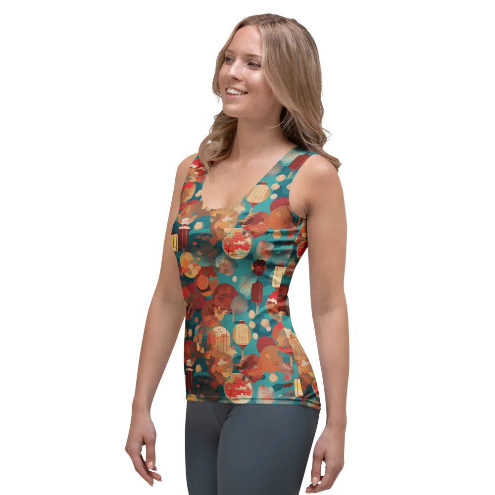 Lantern Garden on Women's Tank Top — Left Front
