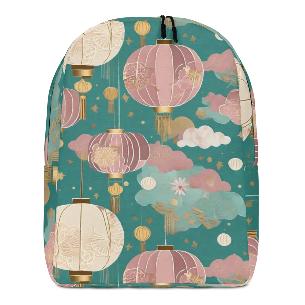 Moonlit Lantern Garden on Minimalist Backpack — Front