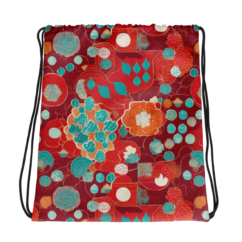 Crimson Succulent on Drawstring Bag — Photo