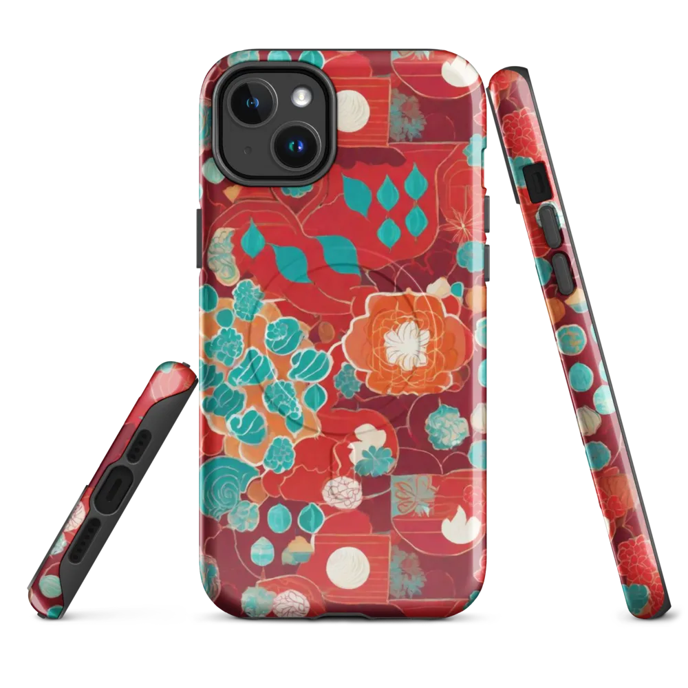 Crimson Succulent on MagSafe Tough Case for iPhone® — Front