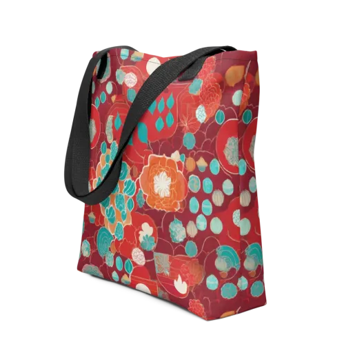Crimson Succulent on a Tote Bag