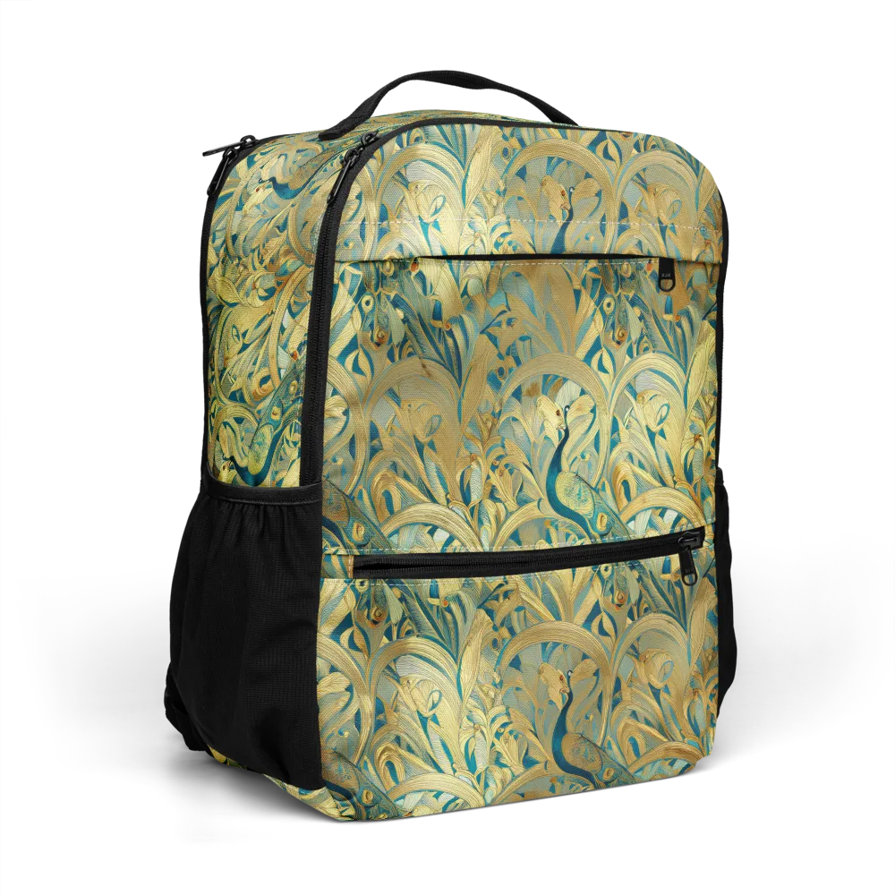Peacock Verdure on Utility Backpack — Right Front