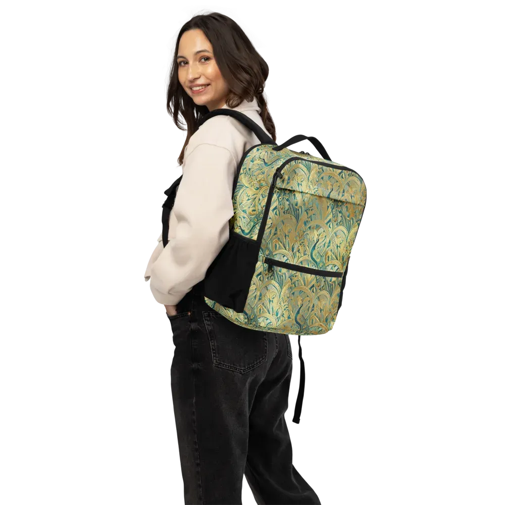 Peacock Verdure on Utility Backpack — Back