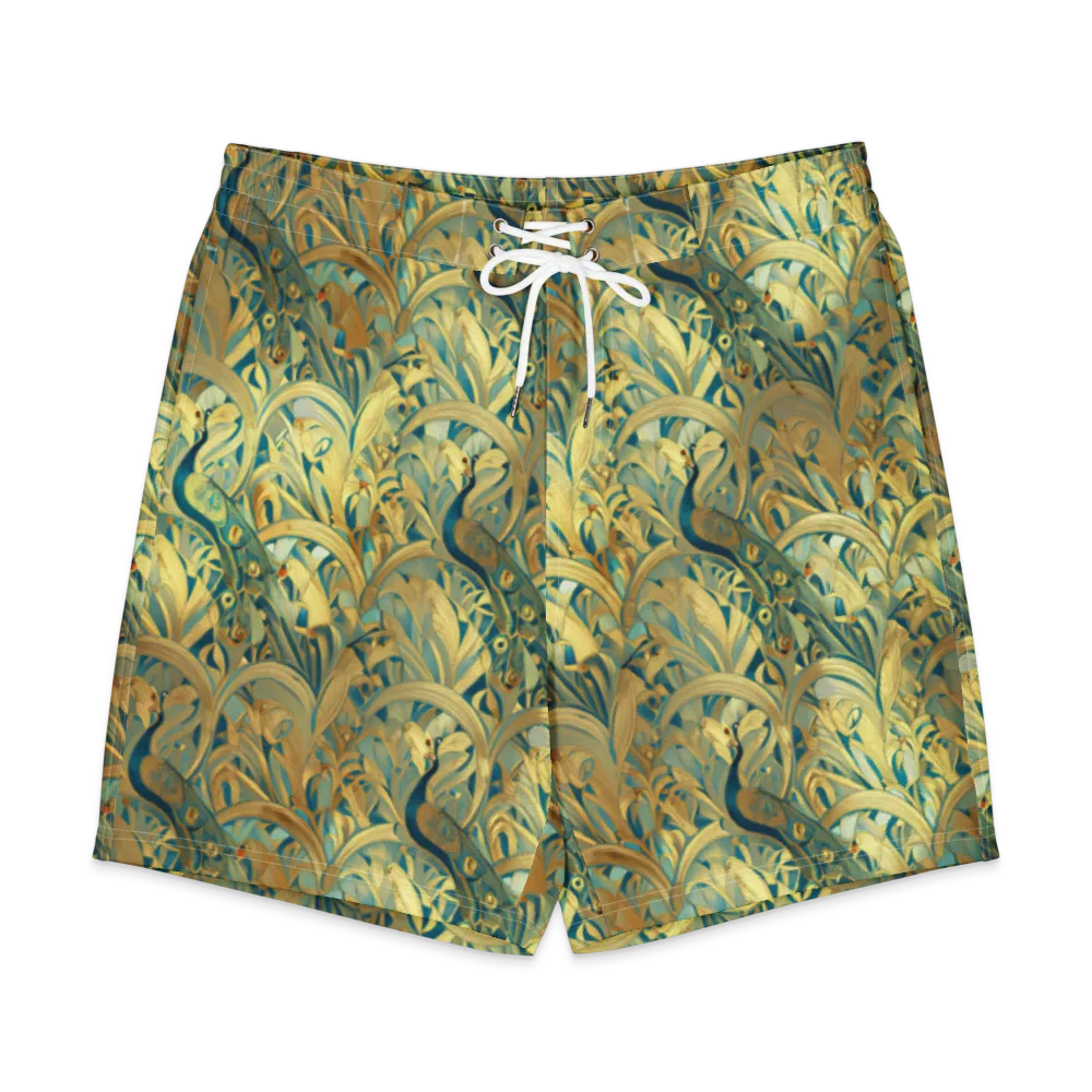 Peacock Verdure on Men's Board Shorts — Front