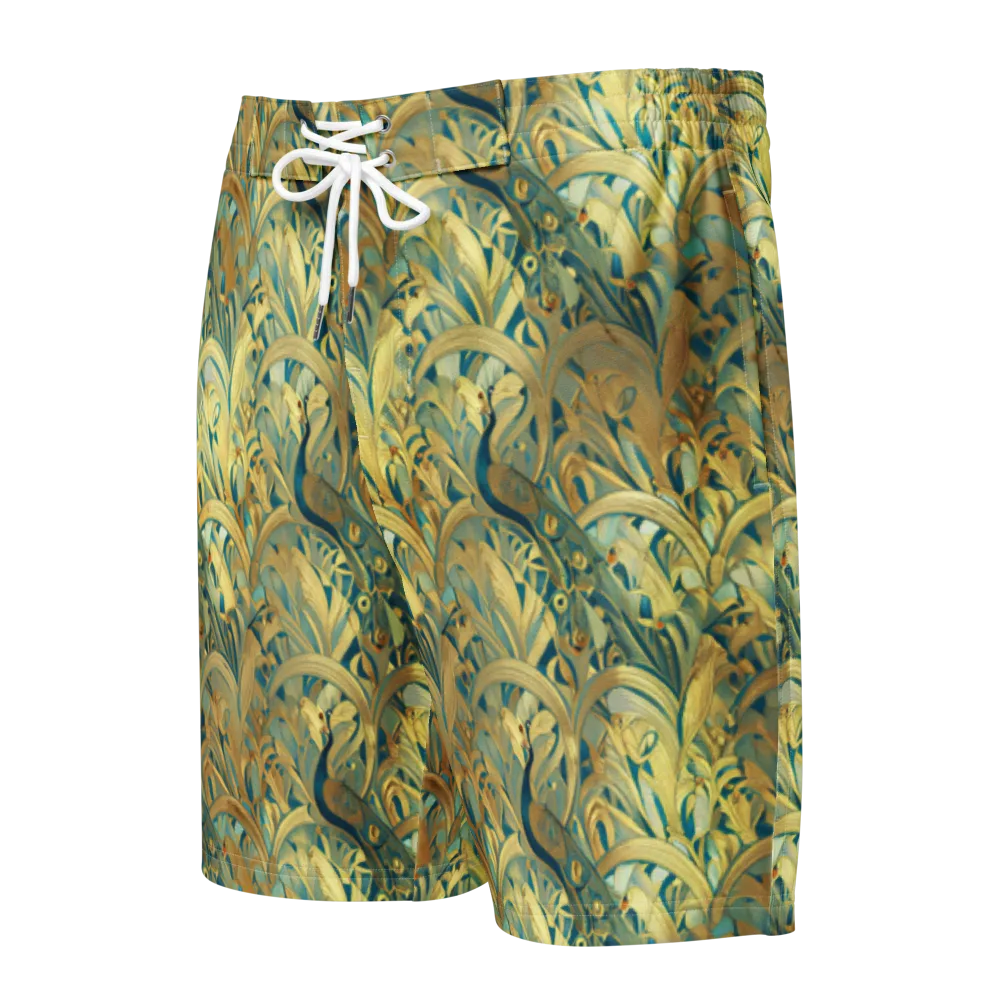 Peacock Verdure on Men's Board Shorts — Front