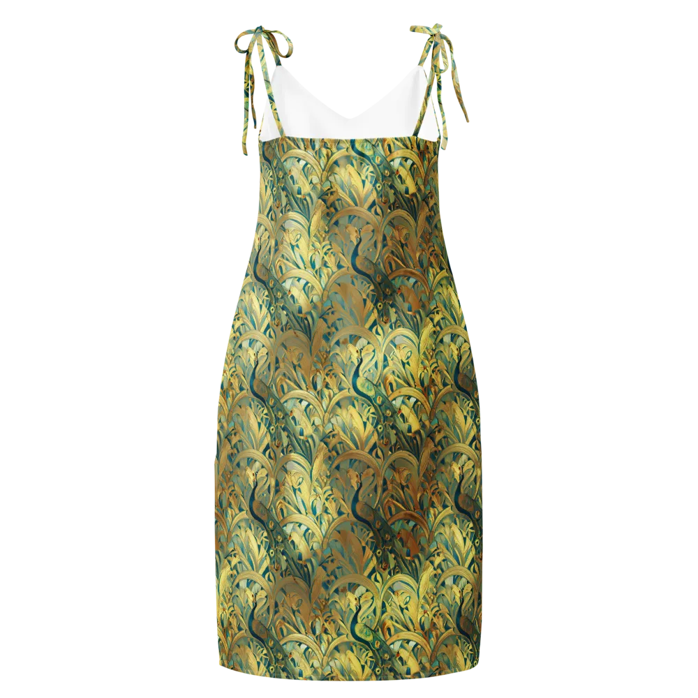 Peacock Verdure on Slip Dress — Back