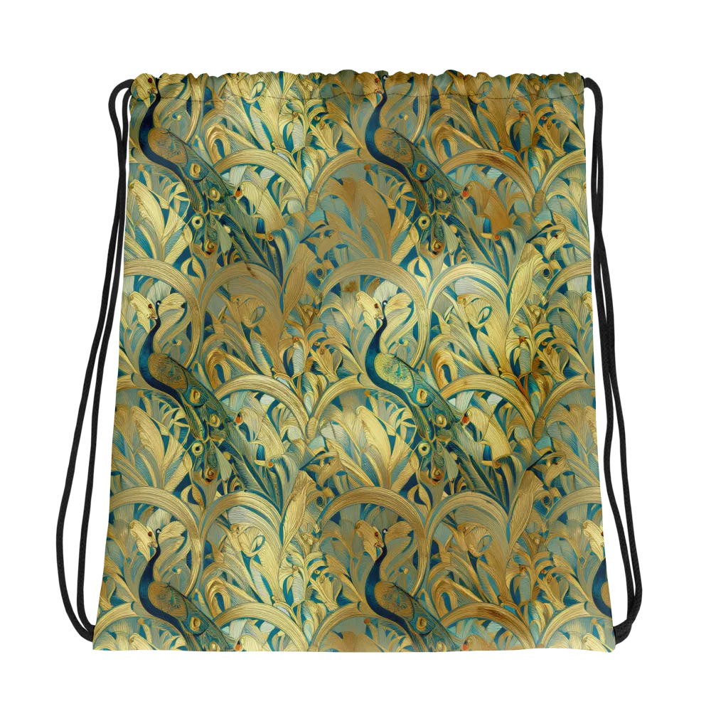 Peacock Verdure on Drawstring Bag — Photo