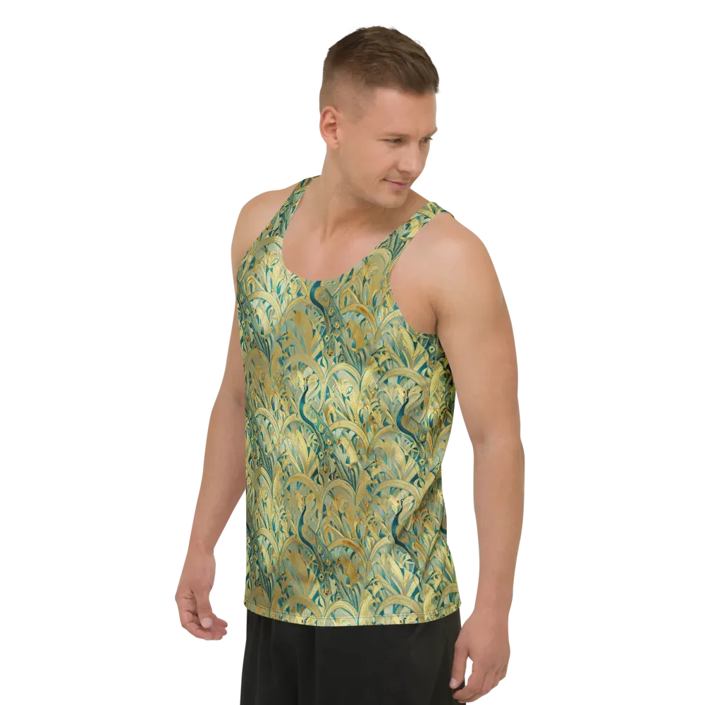 Peacock Verdure on Men's Tank Top — Left Front