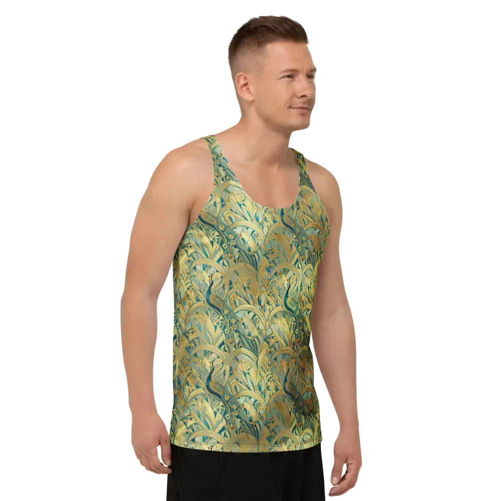 Peacock Verdure on Men's Tank Top — Right Front