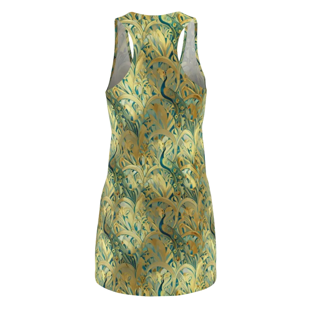 Peacock Verdure on Racerback Dress — Back