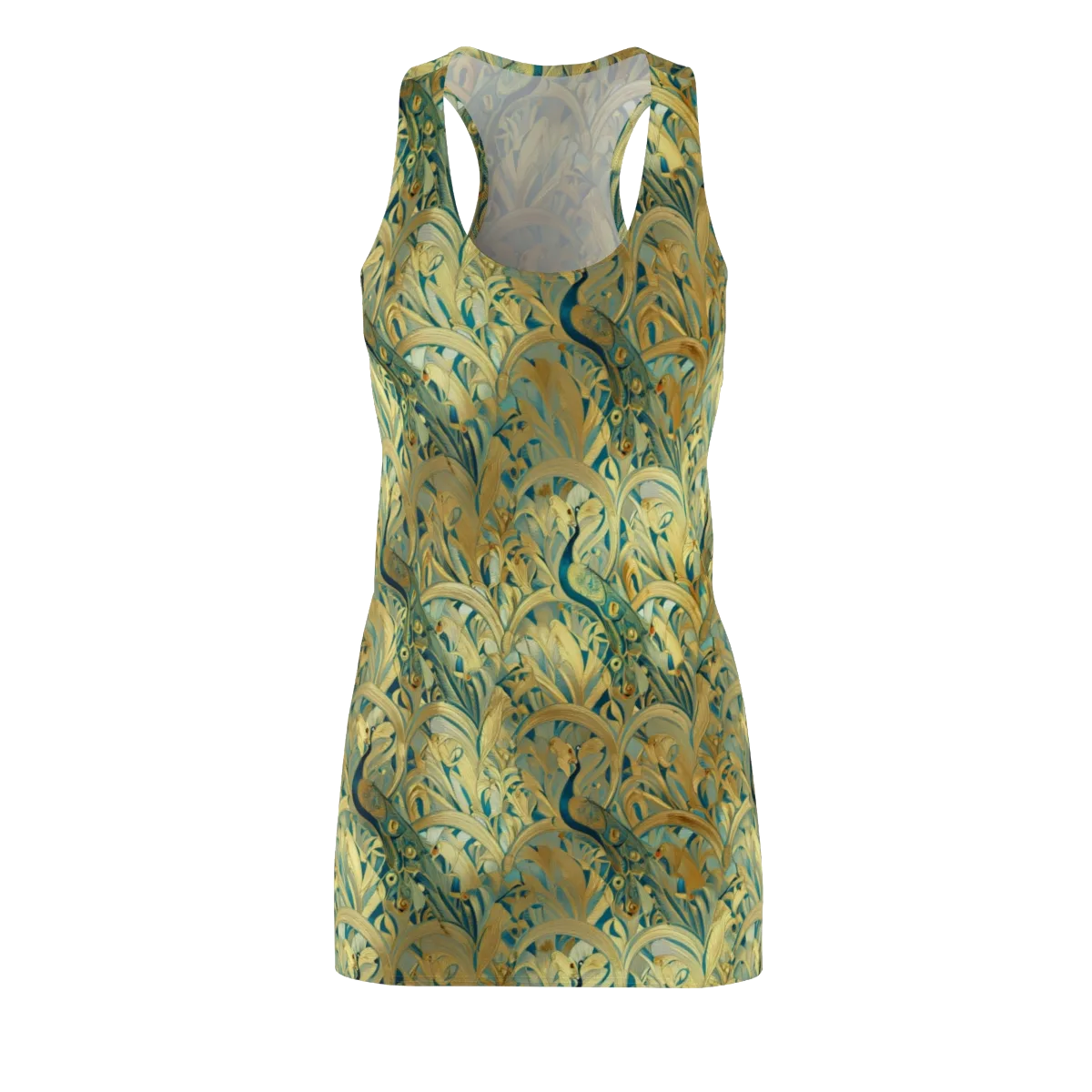 Peacock Verdure on Racerback Dress — Front