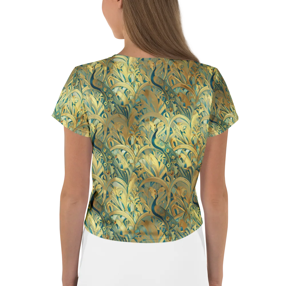 Peacock Verdure on Crop Tee — Back