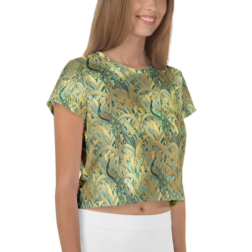 Peacock Verdure on Crop Tee — Right