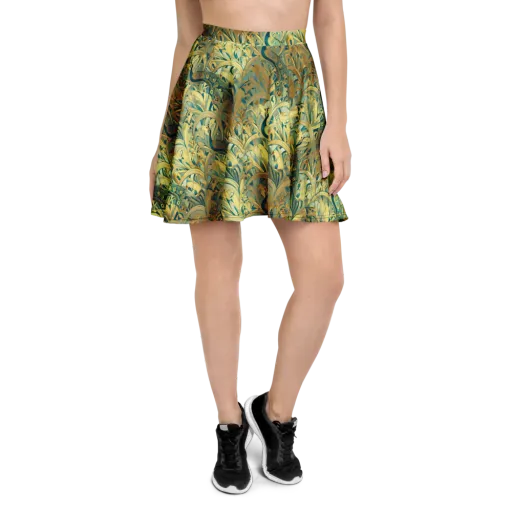 Peacock Verdure on a Skater Skirt