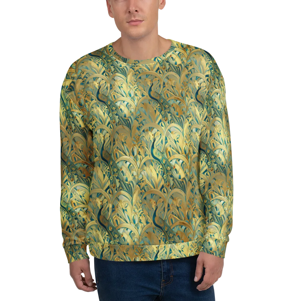 Peacock Verdure on Sweatshirt — Front