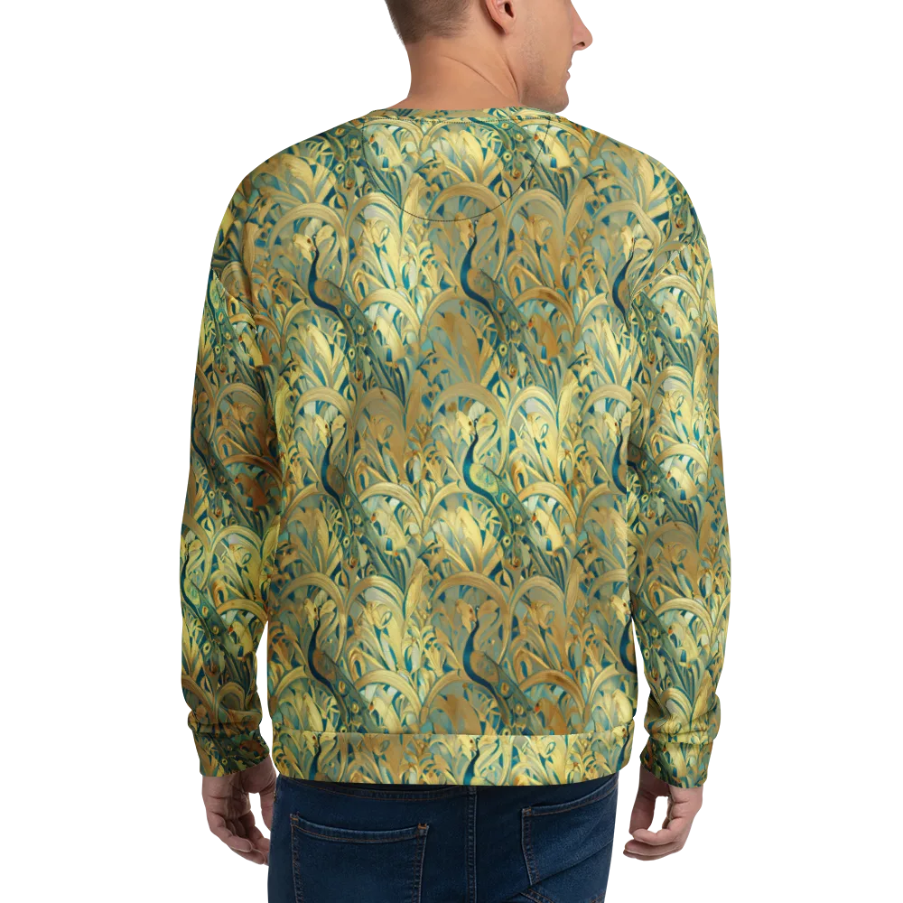 Peacock Verdure on Sweatshirt — Back