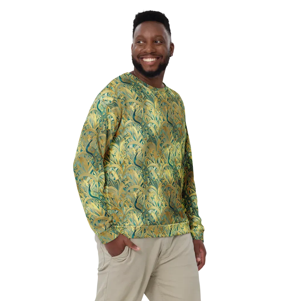 Peacock Verdure on Sweatshirt — Front