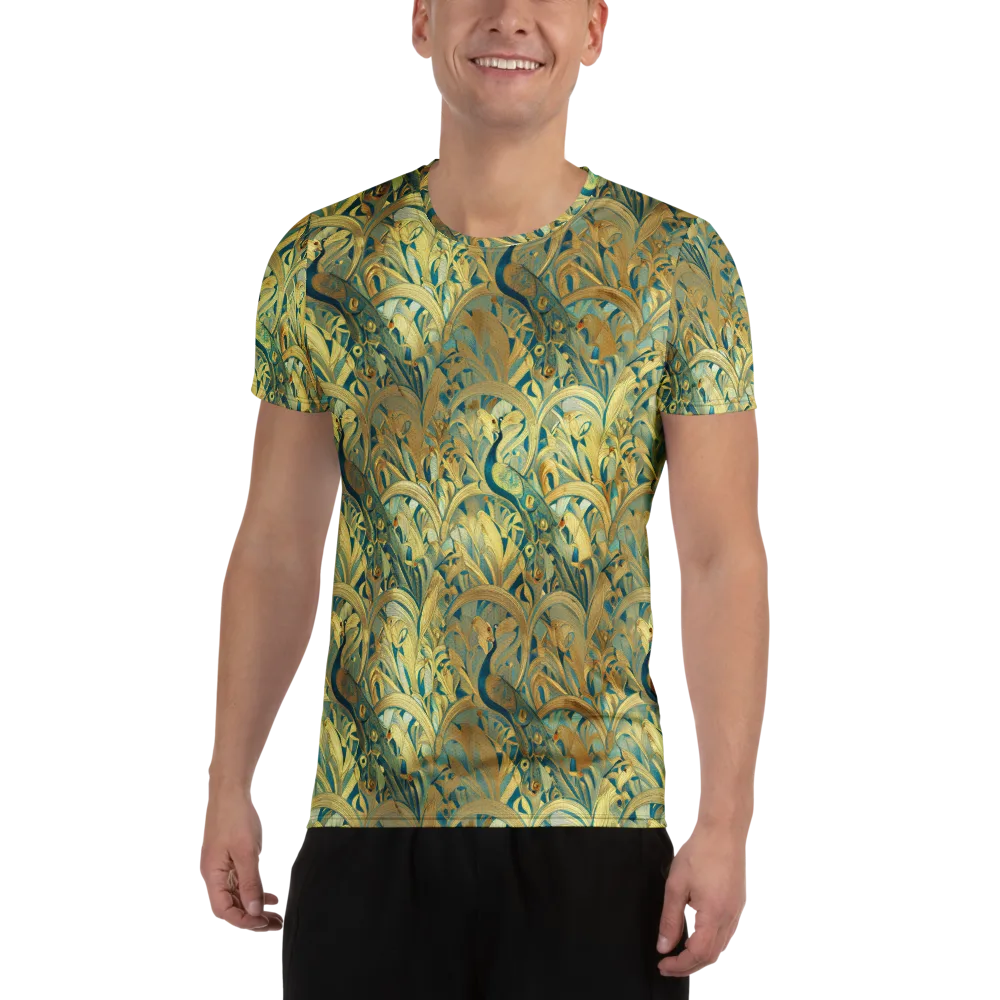 Peacock Verdure on Men's Athletic T-Shirt — Front