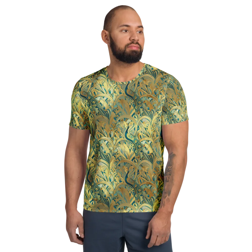 Peacock Verdure on Men's Athletic T-Shirt — Front