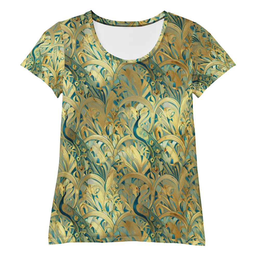 Peacock Verdure on Women's Athletic T-Shirt — Front