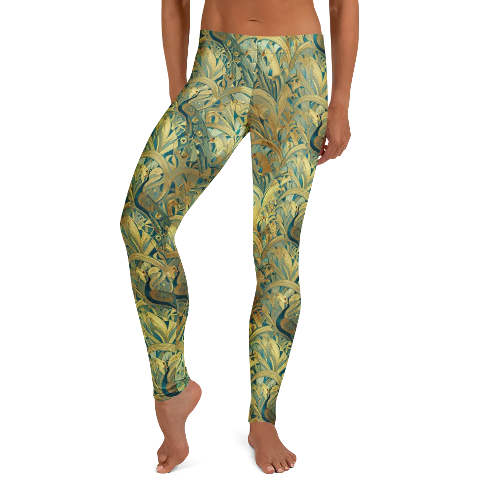 Peacock Verdure on Leggings — Front