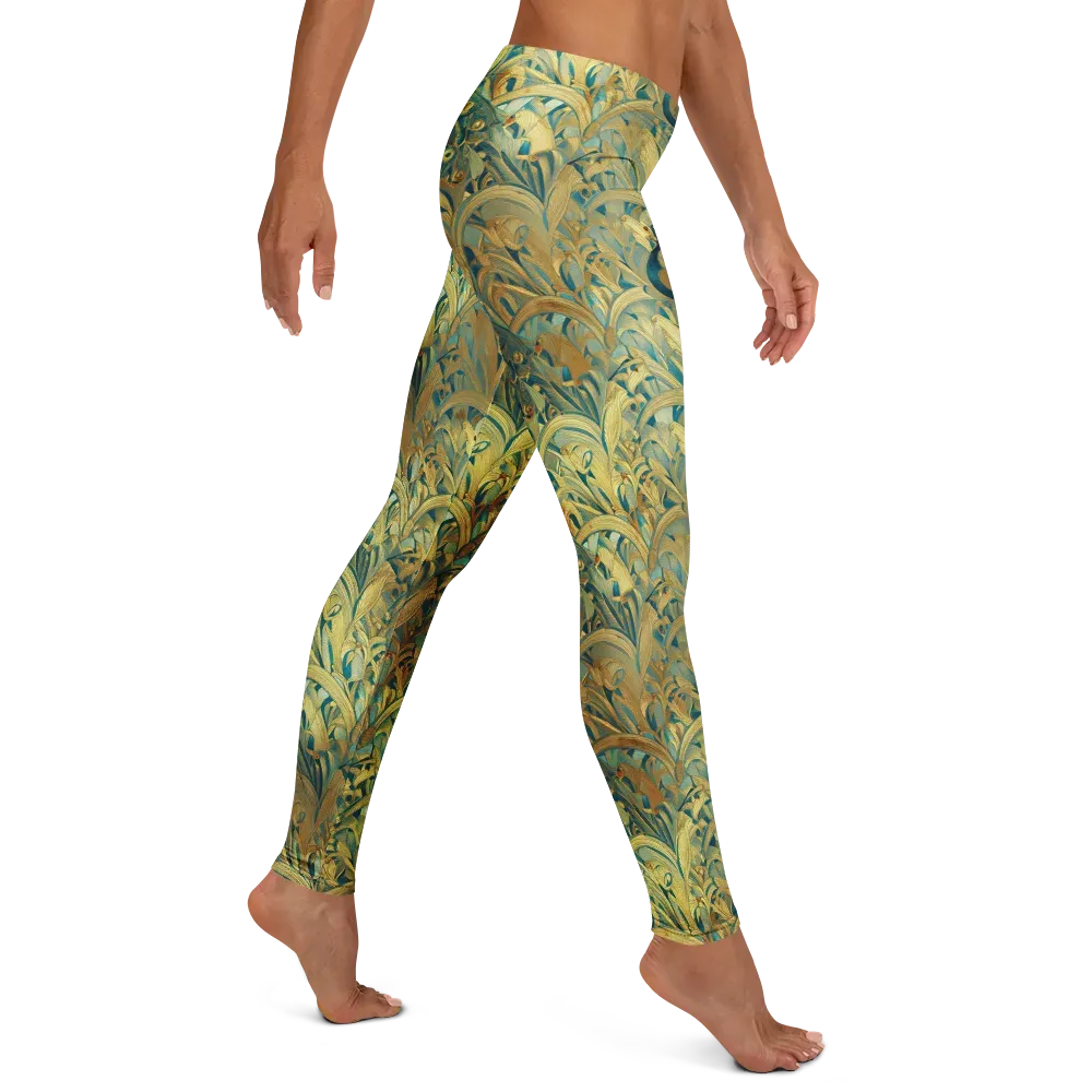 Peacock Verdure on Leggings — Right