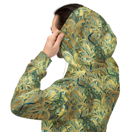 Peacock Verdure on a Hoodie
