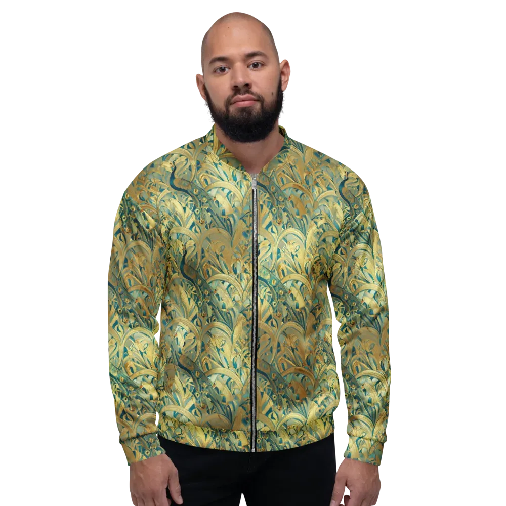 Peacock Verdure on Bomber Jacket — Front