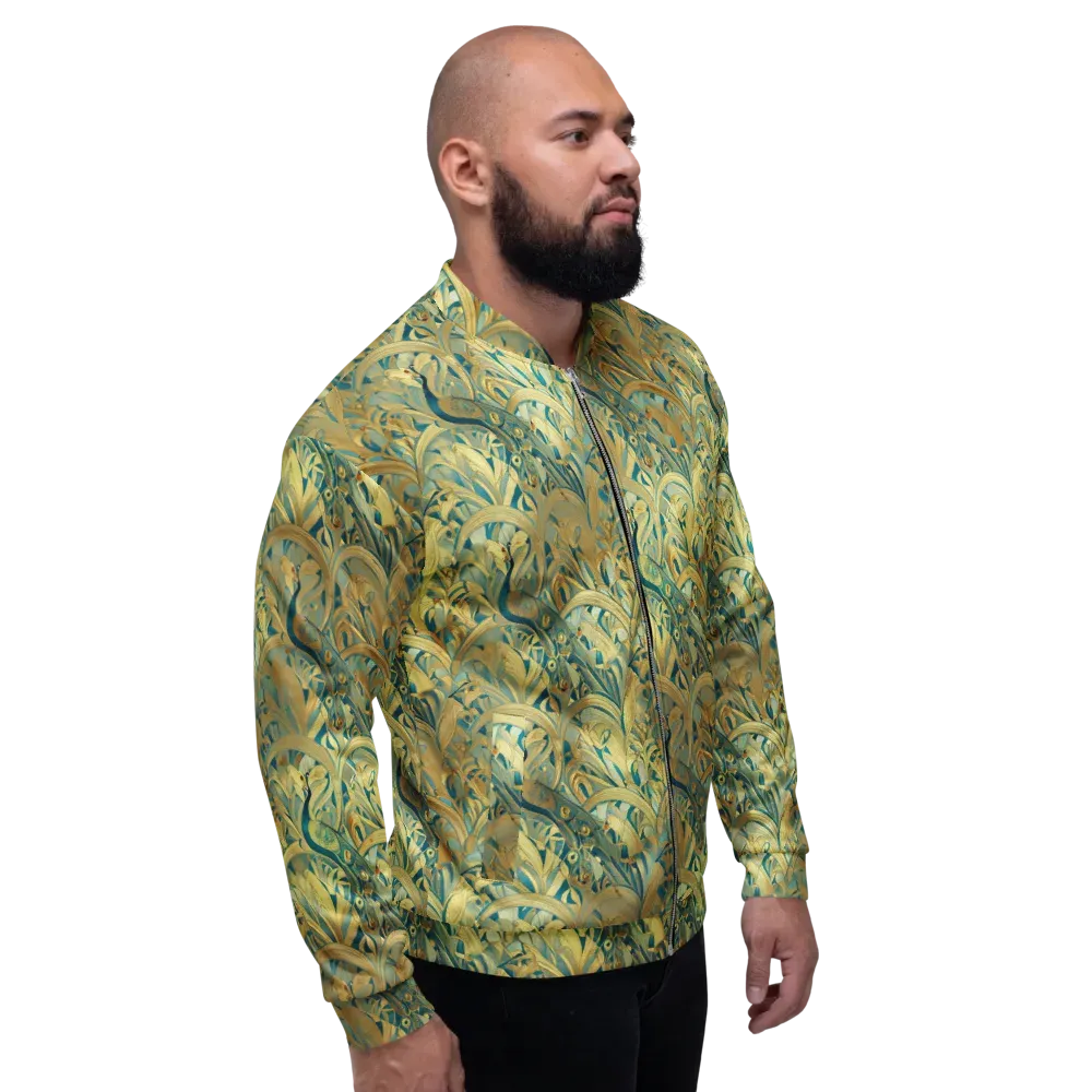 Peacock Verdure on Bomber Jacket — Right