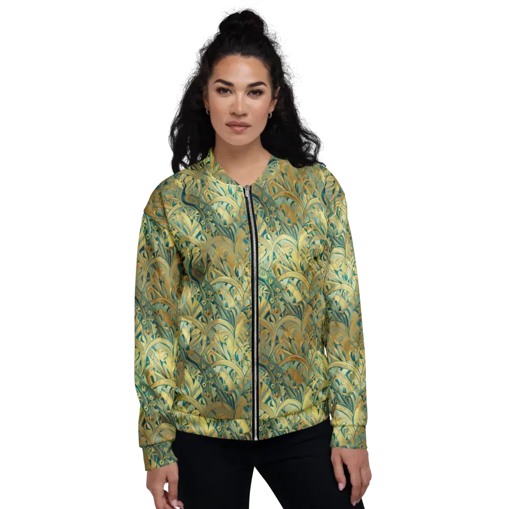 Peacock Verdure on Bomber Jacket — Front