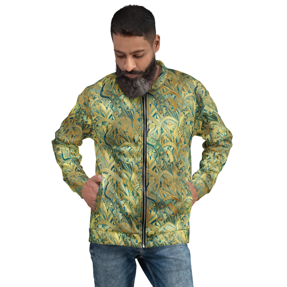 Peacock Verdure on Bomber Jacket — Front